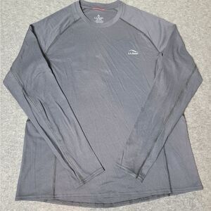 L.L. Bean Mens Mens  Long Sleeve Size XL Midweight Base Layer Top Dark Gray